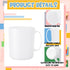 36 12 oz SiliFine Pcs Plastic Mugs with Handle Unbreakable Plastic Coffee Mugs Reusable Plain DIY Coffee Cups