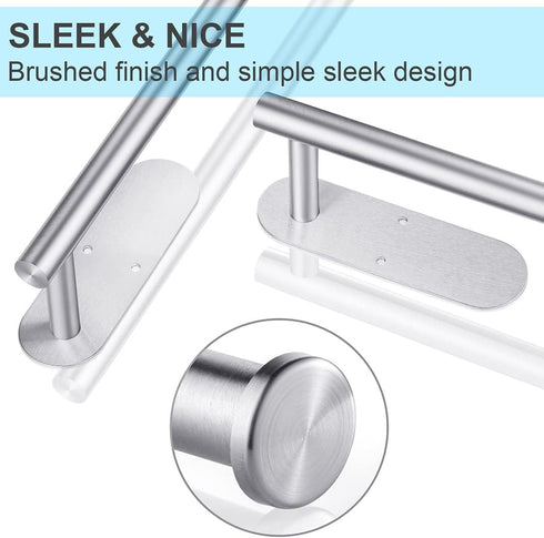 2 Pack,Stainless CUXIXA Paper Towel Holder Under Cabinet Steel Paper Towel Holder Wall Mount for Kitchen, Bathroom, RV
