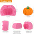 Actvty 3D Pumpkin Silicone Molds, 6 Pcs Half Pumpkin Chocolate Candy Fondant Mold for Halloween Thanksgiving Baking