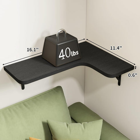 Set 5 Fixwal Corner Shelves Floating Shelves for Wall Bathroom Kitchen Bedroom Home Decor Laundry Room Living Room