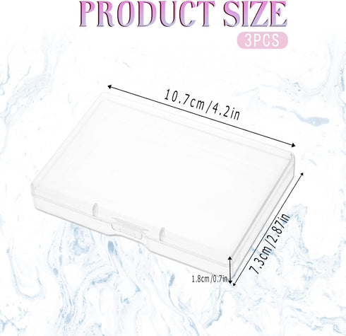3 Pieces Portable Travel Cotton Pad Holder,Bathroom Vanity Countertop Storage Organizer,Cotton Ball Holder Dispenser,Cosmetic Sponge Storage Box for Cotton Rounds, Swabs, Floss(Transparent)