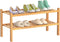 H&D home interchanges Bamboo Shoe Rack 2-Tier Organizer-Stackable Storage Shelf with Multi-Function Combinations-Free Standing Shoe