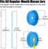 Regular Mouth Mason Jar Lids with Straw Hole, Stoppers, Silicone Rings, Cleaning Brush, 26 Pack