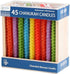 Natural Beeswax Hanukkah Candles, Sweet Scented Aroma Candle Set of 45 Multicolored Chanukah Candles by Zion Judaica