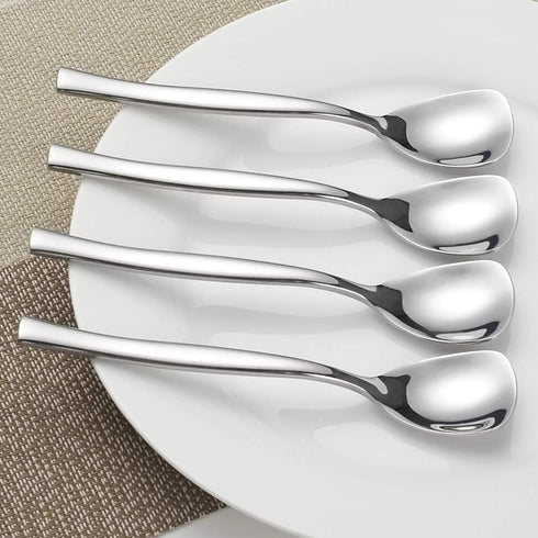 12-Piece Stainless Steel Ice Cream Spoons, Yogurt Spoon Set