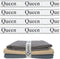 4 Pieces Grey Bed Sheet Organizer Bands, Storage Label Bands for Closet, Bedding Linen Labels (4Pcs Queen)