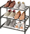 Small Stackable Shoe Rack, Narrow Kids Shoe Stand, Metal Storage Shelf for 6-8 Pairs of Shoes, Entryway, Closet