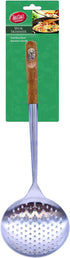 Tablecraft Wok Skimmer, 15" with Bamboo Handle, Brown