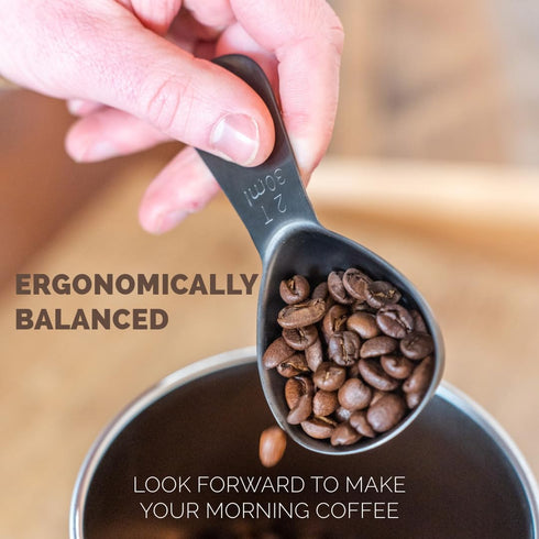 Coffee Scoop, Brushed Stainless Steel, 2 Tablespoon Capacity for Airscape Canisters