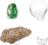 Hipiwe 5 Packs Acrylic Triangle Display Holder, Clear Plastic Easel Stands for Geodes, Rock, Mineral, Agate, Fossil,