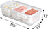 MANO Divided Snackle Box - Charcuterie Container with 3 Compartment Serving Tray for Cheese, Veggie, Fruit (1 Pack)