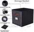DECOMOMO Storage Baskets 13x15x13 - Storage Cube Bins with Label Holders for Organizing Shelves, 4pcs, Black Pattern
