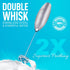 Zulay Kitchen Powerful Double Whisk Milk Frother Handheld - Foam Maker with Stand for Coffee, Latte, Matcha