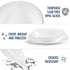 Bormioli Rocco Parma Set of 6 Appetizer, Salad, Dessert Plates, 7.75 Inch, White, Dishwasher Safe