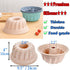 Silicone Buntz Cake Pan, 9.5 Inch Nonstick Fluted Baking Mold for Cakes (Grey)