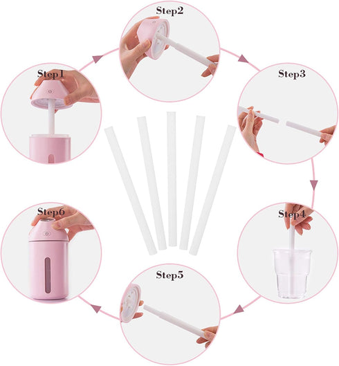 Filter Cotton Sticks, 10Pcs Mini Portable Humidifier Diffuser Replacement Sponges for USB Humidifier