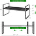 Expandable Kitchen Cabinet Shelf Organizer Rack - Heavy Duty Metal Spice Rack for Kitchen Cabinet and Pantry (2 Pack)