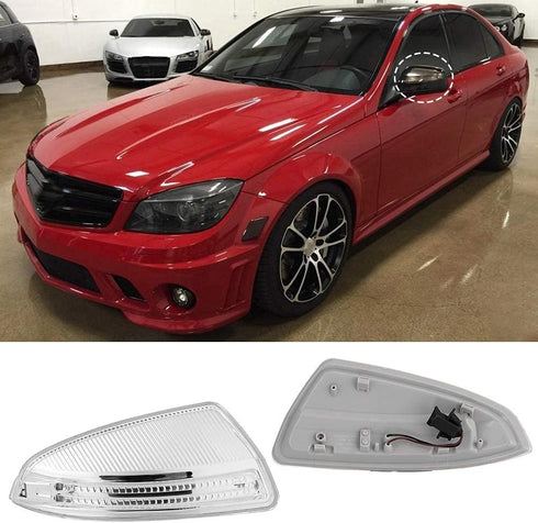 Aramox Side Mirror Turn Signal Light, Car Side Mirror Turn Signal Light Fit for -Benz C-Class C250 C300 (Passenger Side 2048200821) by Aramox