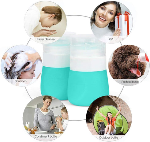 YINGGG Portable Salad Dressing Container - Leakproof Sauce Storage Bottle, Dressing to Go for Lunch (Set of 4, 55ML)