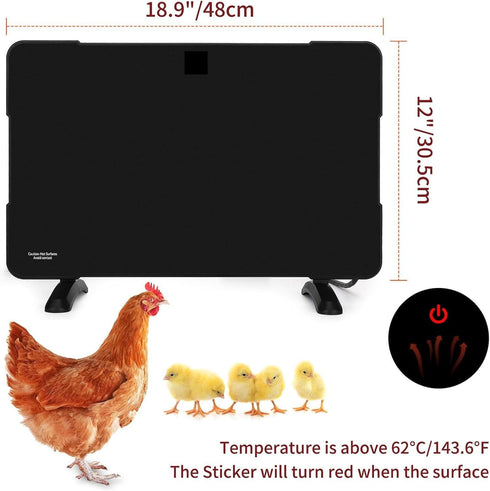 100W/200W 2-Way (PH200) Chicken Coop Heater, High-Power Brooder Heater for Chicks, Mounting Chick Heating Plate