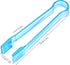 10 Pcs Plastic Buffet Serving Tongs, Clear Blue Kitchen Tongs Mini Serving Utensil Tongs for Food Ice Salad Buffet Barbecue Cookies, 6.3 Inches by Hmxpls