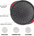 Round Pizza Pan with Holes, Non-Stick Carbon Steel Pizza Tray for Oven Cooking, Baking, Grilling, Dishwasher Safe