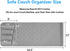 5 Sofa Armrest Organizer Non-Slip Arm Chair Bedside Caddy Storage Organizer for Recliner Couch with Pockets for Cell