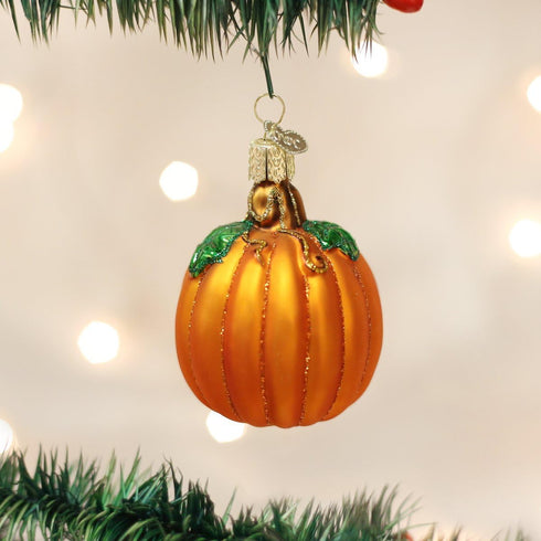 Old World Christmas Thanksgiving Pumpkin Glass Blown Ornament for Christmas Tree