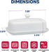 Porcelain Butter Dish with Lid by HIC Kitchen