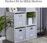 DECOMOMO Storage Basket 13x15x13 Cube Bins with Label Holder, Felt Fabric Storage Cubes for Shelves Closet Toys Clothes