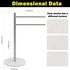 Standing Hand Towel Holder, Hand Towel Stand with Marble Base, 304 Stainless Steel Towel Rack with 2 Swivel Arm, Countertop Stand Towel Ring-Towel Bar for Bathroom Kitchen Countertop by Winmien