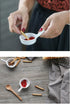 5 Packs 1 Oz Sauce Dish with Handle Grip, White Porcelain Dipping Bowls for Appetizers, Ketchup, BBQ Sauce