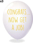 Rude Graduation Balloons - Pack of 12 Premium Funny White and Black Balloons - Class of 2025