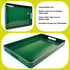 Room.16.7"*12"*1.6" Large Green Tray, Elegant Plastic Coffee Table Tray for Ottoman, Home Decor, Living