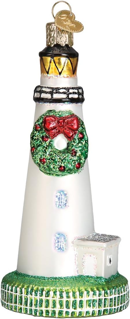 Old World Christmas Collection Glass Blown Ornaments for Ocracoke Lighthouse Tree