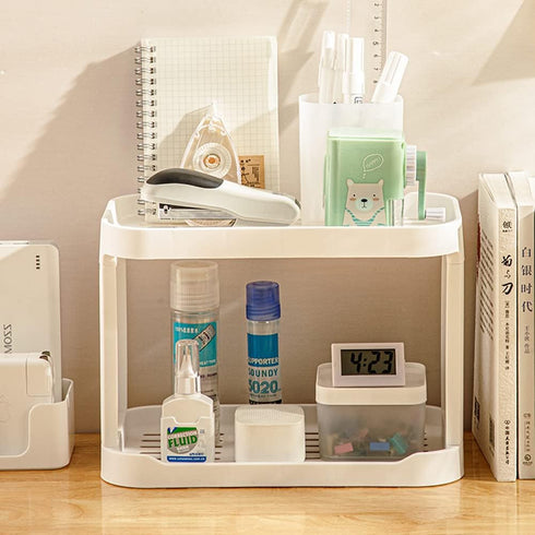 kaileyouxiangongsi 2-Tier Desk Organizers & Dispensers, Mail Holder for Office Desk Organization, White