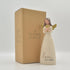 Blossom Bucket Love You More Heart - 6 inch Resin Stone Collectible Angel Figurine