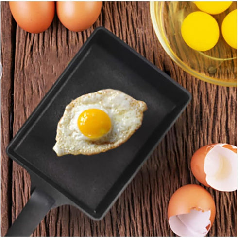 Tamagoyaki Japanese Omelette Egg Pan, Non Stick Coating, Square Frying Pan (14x20cm)