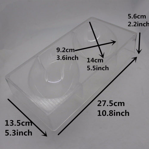 Polycarbonate Easter Eggs Chocolate Mold, Ostrich Egg Shape Candy Mould 14cm (5.5inch) Long