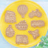 MayeBridge 8 Set Pieces Cute Fire Balloon Cookie Moulds For Baking Cookie Mould Press Train Cookie Mould Kitchen Tools