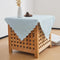 Small Square Light Blue Tablecloth 24 x 24 Inch Polyester Fabric Washable