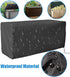 COOSOO Deck Box Cover Waterproof Heavy Duty Patio Ottoman Cover All Weather Protection Outdoor Large Deck Cover