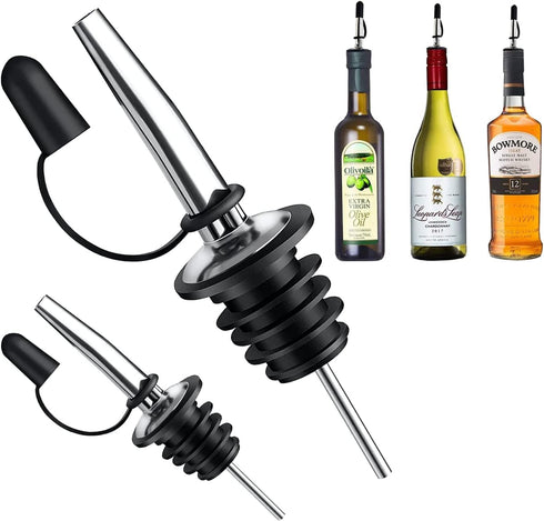 6 Pack Pafusen Liquor Bottle Pourers, Liquor Pour Spout for Liquor Bottles, Stainless Steel Olive oil Dispenser Spout
