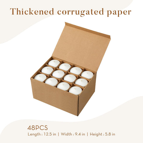 3 inch, 48 Pack 10 Set White Floating Candles Floating Candles Hours Long Burning, Unscented Floating Candle