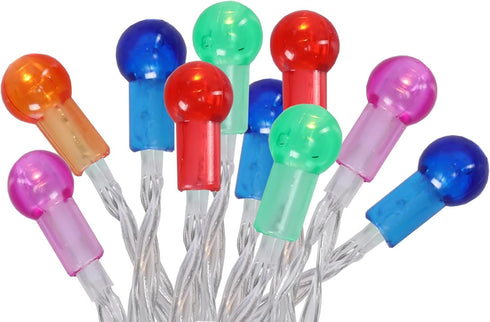 2 Packs 6Ft 40 Bulbs, Vigdur Muiticolor Globe String Lights - Decorative String Lights Battery Operated with Mini Bead