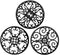Silicone Trivets for Hot Dishes, Non Slip Heat Resistant Hot Pads for Kitchen, Pot Holders, Teapot Coaster, Black