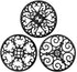 Silicone Trivets for Hot Dishes, Non Slip Heat Resistant Hot Pads for Kitchen, Pot Holders, Teapot Coaster, Black