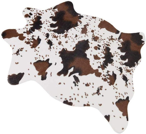 2'6''3'7'' MustMat Cow Print Rug,Faux Cowhide Area Rug for Bedroom,Nursery,Living Room,Western Party Decorations