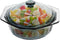 Mini Glass Casserole Dish with Lid, Oven Safe, Microwave Safe, Round Casserole Cookware with Handles, 33.08oz