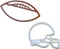 Football and Helmet Team Sport Athletics Game Day Set of 2 Cookie Cutters Made in USA PR1540
